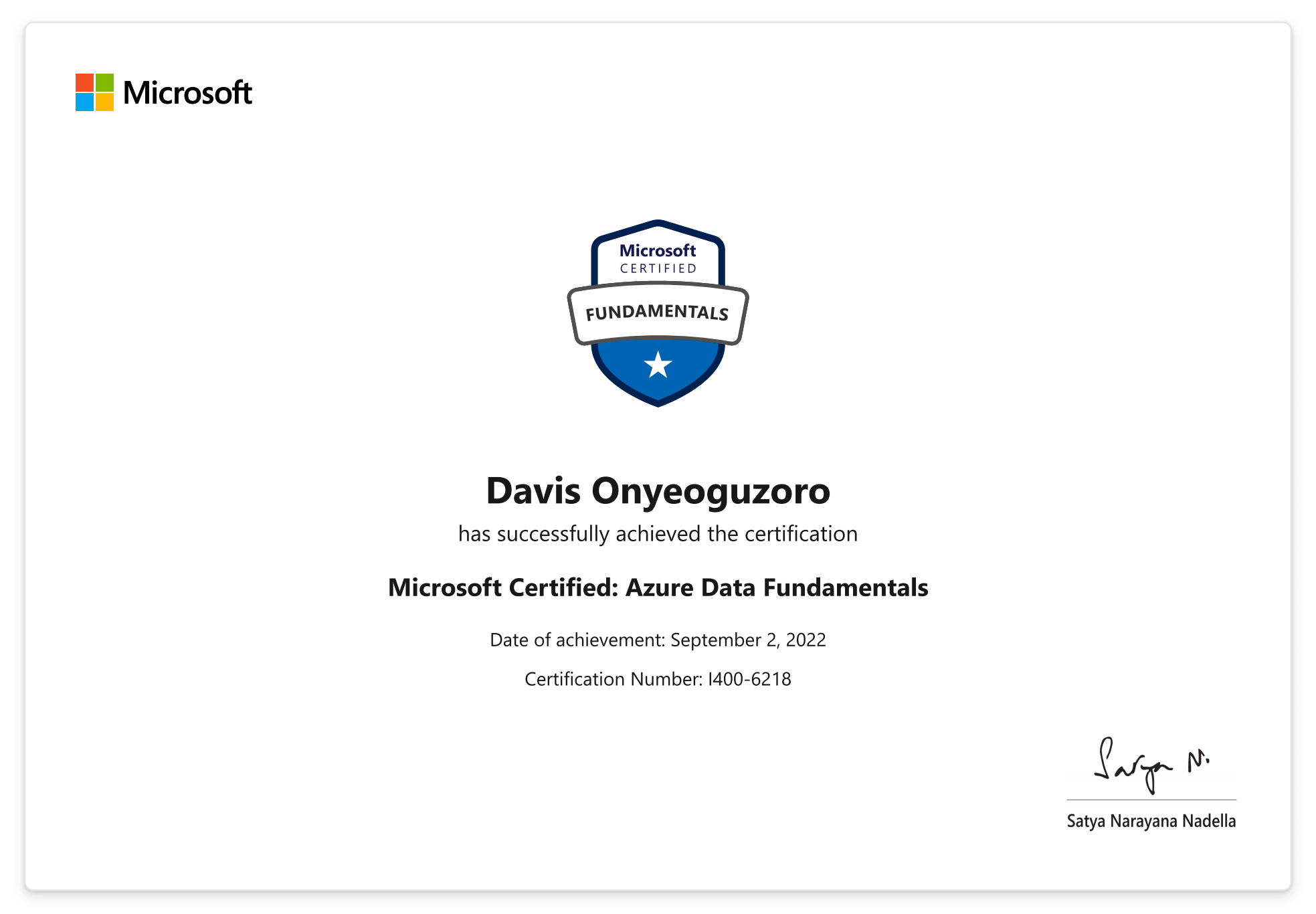 Microsoft Data Fundamentals